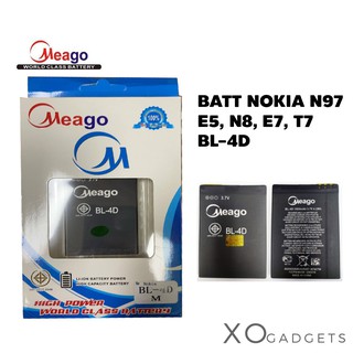 Meago แบตเตอร์รี่ NOKIA N97, E5, N8, E7, T7 BL-4D แบต โนเกีย N97, E5, N8, E7, T7 BL4D 4D / C570  มี มอก.