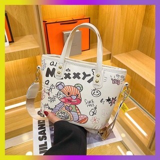 Buckle Bag ใหม่กราฟฟิตีสูง -กระเป๋าถืออเนกประสงค์แบบพกพา