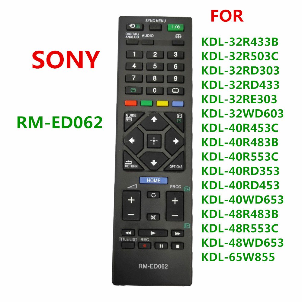 RM-ED062 รีโมทคอนโทรลใหม่สําหรับ Sony RM ED062 LCD TV KDL-32R433B KDL-32R503C KDL-32RD303 KDL-32RD43