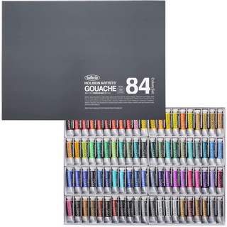 Holbein Gouache Artist Grade Opaque Watercolor Set of 84  15ml Tubes