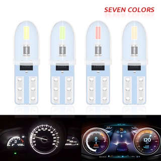 แผงแดชบอร์ดรถยนต์ T5 2LED 3014 SMD สีขาว 10 ชิ้น