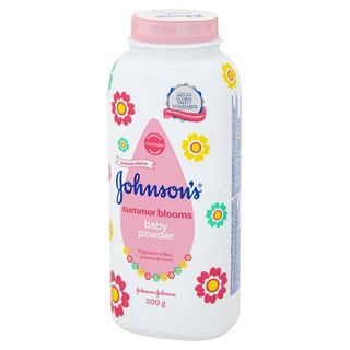 🔥HOT🔥 จอห์นสัน ซัมเมอร์ บลูมส์ เบบี้ พาวเดอร์ แป้งเด็ก 200กรัม Johnsons Summer Blooms Baby Powder 200g