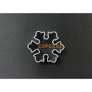 พิมพ์กดคุกกี้ เกล็ดหิมะ Snowflake แบบ 6 แฉก ปลายหยัก สแตนเลส 1 ชิ้น