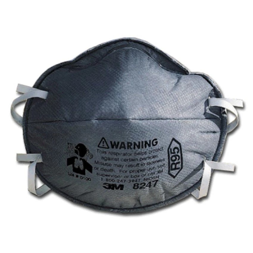 ☜✇✸3m 8247 (R95) หน้ากากป้องกันฝุ่นละอองและสารเคมี 20
