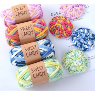 ไหมผ้ายืด sweet candy สีเหลือบ