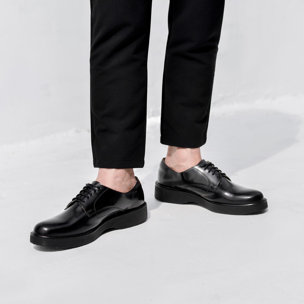 KEEPROAD รองเท้าหนังแท้ รุ่น Double Black ทรง Derby ใส่ได้ทั้ง ผู้ชาย ผู้หญิง - รูปที่ 3