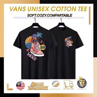 เสื้อยืด เสือยืดผู้ชาย - VANS 18 เสื้อยืด Unisex ผู้ชายผู้หญิงแขนสั้น Baju Lelaki Wanita สเก็ตบอร์ด