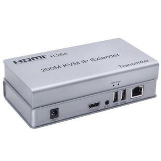 กล่อง HDMI KVM USB lan 200M HDMI KVM IP Extender RJ45 Ethernet CAT 6 7สายเคเบิล TX RX Cascade การเชื่อมต่อ USB เมาส์คีย์