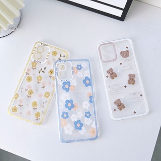 เคส Infinix Smart5 Pro Hot 11 11S NFC 10 10i 10S 9 8 Play Lite Note10 Pro HOT11 HOT10 HOT9 HOT8 Anti-shoock Camera Lens Protection Transparent bear Soft TPU Case Full Cover