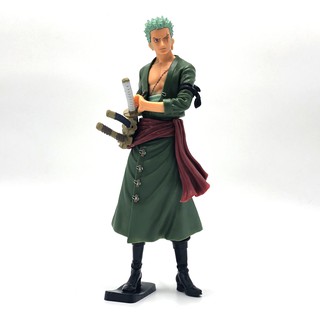 โมเดล ของเล่น วันพีช โรโรโนอา โซโร Roronoa Zoro GROS Standing posture One Piece โมเดลของขวัญของเล่นทำมือ ตกแต่งโต๊ะ