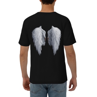 High Quality T-Shirt for Men  Vintage Inspired Cotton Loose Clothing Oversize Wings pattern (Unisex)เสื้อยืด