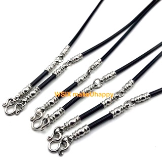 สร้อยยาง3mmและ4mm แต่งอะไหล่สแตนเลสแท้ 💯ใส่พระได้3องค์ 4องค์…