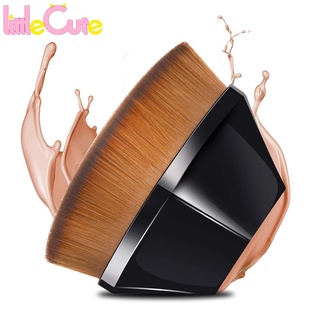 [1Pc Portable Flat Head Foundation Makeup Brush with Storage box] [Face Professional Brushes] [Beauty Makeup Tools]