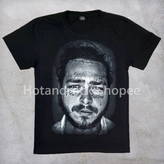 เสื้อยืดผ้าฝ้ายพรีเมี่ยม เสื้อวงสีดำ Post Malone TDM1852 Hotandrock