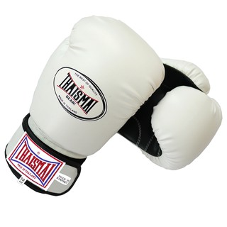 Thaismai นวมมวย รุ่น BG-124 - สีขาว/ดำ หนังเทียม - Boxing Gloves White / Black BG-124 PU