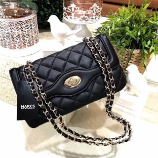  NEW ARRIVAL! MARCS QUILTED CHAIN SHOULDER BAG WITH DETAILS กระเป๋าสะพายหนังแกะสังเคราะห์