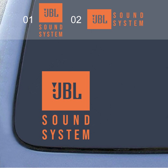 สติ๊กเกอร์ติดรถ JBL Sound System - สติ๊กเกอร์รูปลอกรถยนต์