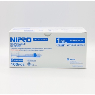 ไซริงค์ syring 1 ml nipro (ยกกล่อง 100 ชิ้น)