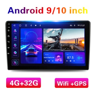 [หน้าจอ 4+32g IPS] เครื่องเล่นมัลติมีเดีย วิทยุ Wifi GPS 9 นิ้ว 10 นิ้ว 2din Android สําหรับรถยนต์