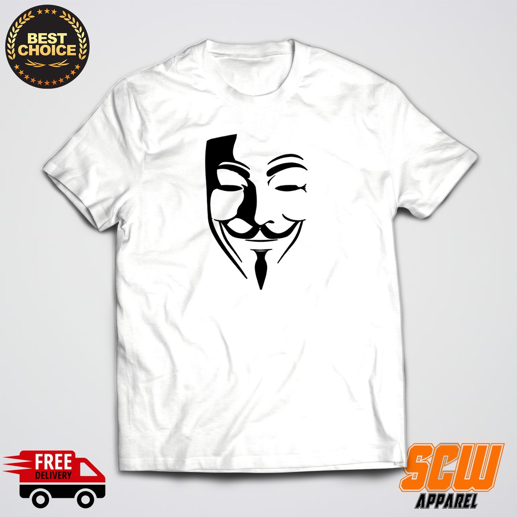 🔥ผู้หญิงพรีเมี่ยมไวรัส🔥V FOR VENDETTA TSHIRT ผ้าฝ้ายคุณภาพสูง