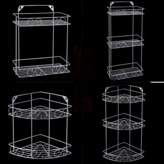 ชั้นวางของในห้องน้ำ สแตนเลส 304  รับน้ำหนักได้ดี แบบ2 ชั้น 3 ชั้น  ไม่ต้องเจาะผนัง #E003 - รูปที่ 2