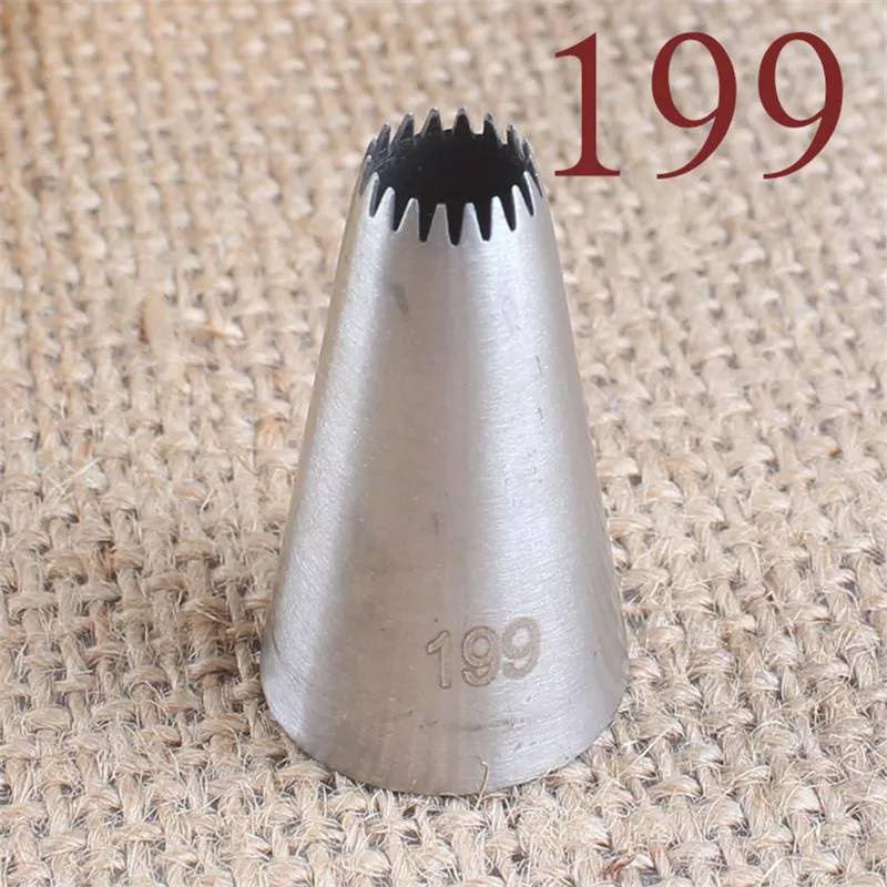 หัวบีบครีม หัวบีบตกแต่งเค้ก หัวบีบสแตนเลส หัวบีบครีมขนาดเล็ก เบอร์ 199 - รูปที่ 2