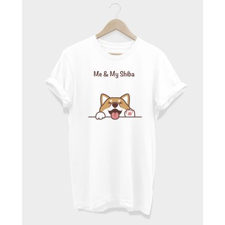 เสื้อยืดลายหมาชิบะ Me &amp; My Shiba