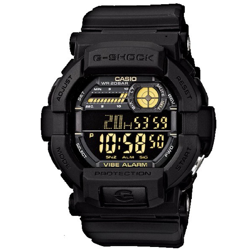 Casio G-Shock นาฬิกาข้อมือผู้ชาย สายเรซิ่น รุ่น GD-350,GD-350-1B (CMG) - สีดำ