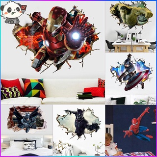 สติกเกอร์ PVC รูป The Avengers 3D กันน้ำ สำหรับติดผนัง หน้าต่าง