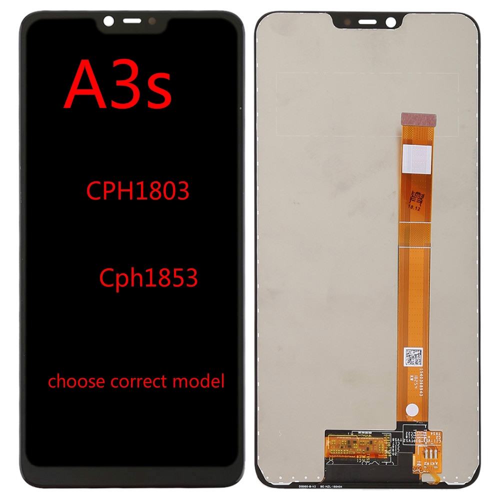 สําหรับ OPPO A3S หน้าจอสัมผัส LCD และ Digitizer Assembly สําหรับ OPPO A3S CPH1803 CPH1853