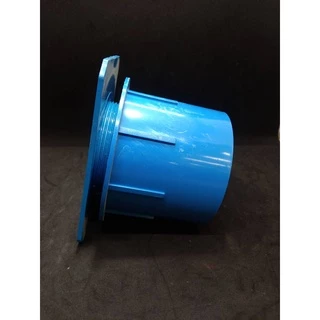 PVC ข้อต่อรางน้ำฝน ตัวต่อรูน้ำลง สีฟ้า (041030)