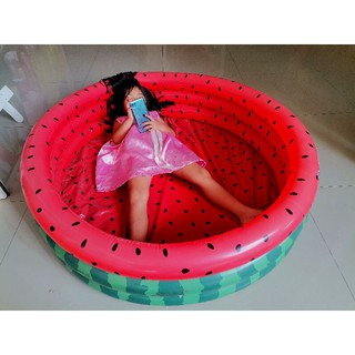🍉สระว่ายน้ำเป่าลม ลายแตงโม 🍉 ขนาด120cm×30cm