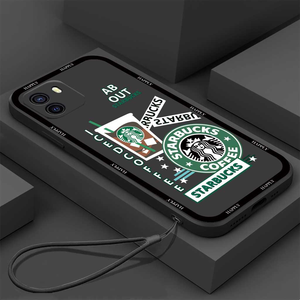 เคสซิลิโคนนิ่ม ทรงสี่เหลี่ยม ลายสตาร์บัค แฟชั่น สําหรับ VIVO Y16 Y35 Y15S Y15A Y21T Y21S Y33S Y11 Y12 Y15 Y17 Y12S Y12A Y15S Y15A Y20S Y20i Y19 Y91C Y30 Y50 Y51 S1
