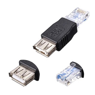 J4601_Adapter แปลง RJ45(ผู้) เป็น socketsUSB(เมีย)