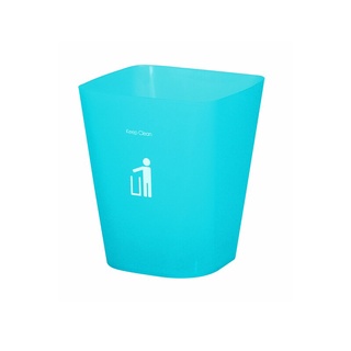 ถังขยะเหลี่ยม 11 ลิตรDKWHH-224P/6ฟ้าใส ถังขยะ 11 liter square trash bin DKWHH-224P/6 clear blue