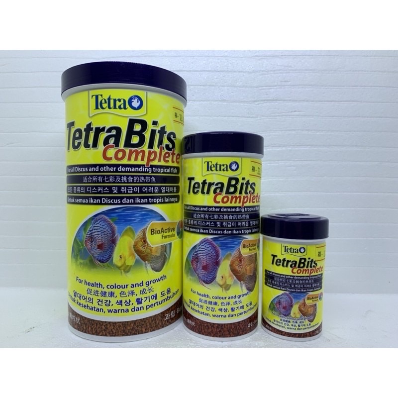 TETRA BITS สมบูรณ์ปลา PELLET พรีเมี่ยม DISCUS SLOWLY SINKING อาหารปลา 30G & 93G