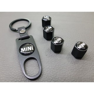 จุกลมยาง โลโก้ MINI COOPER พร้อมพวงกุญแจ