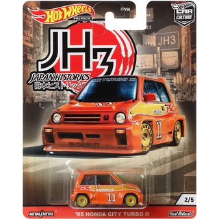 Hot Wheels Premium Car Culture JH3 Japan Historics 85 Honda City Turbo II ของแท้ ล้อยาง