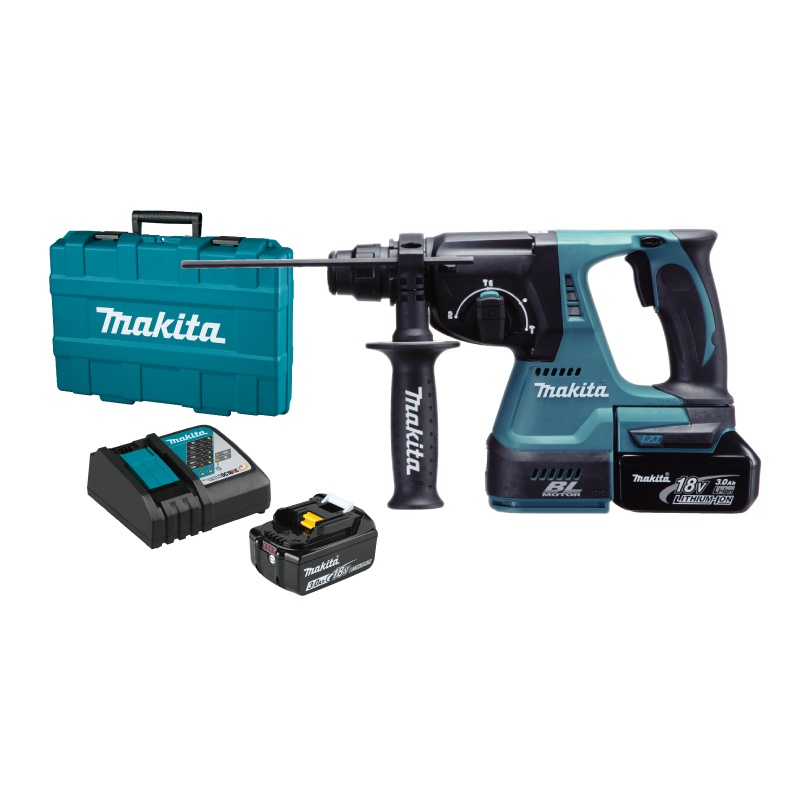 [คอมโบเซ็ต] MAKITA DHR242RFE : โรตารี่ไร้สาย 3 ระบบ 18V 24 มม.