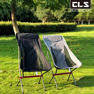 ⏰ 9.9 โค้ด SEPDDS99เก้าอี้ปิคนิค CLS Folding Chair Big ทรงสูง พับเก็บได้มี 2 สี เทาและดำ(พร้อมส่ง)