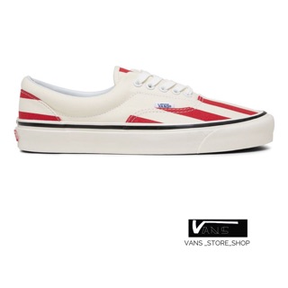 VANS ERA ANAHEIM FACTORY 98 DX OG WHITE OG RED BIG STRIPES SNEAKERS สินค้ามีประกันแท้