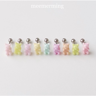 Little Bear Pastel [ Piercing ] จิวหู  รูปหมี *โปรดอ่านรายละเอียด