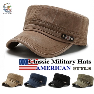 05M4 หมวกแก๊ปทหาร Classic Vintage Flat American style สวมใส่เท่ห์ไม่เหมือนใคร