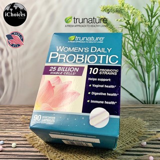 โปรไบโอติก 25 พันล้านตัว TruNature® Womens Daily PROBIOTIC 25 Billion Viable Cells 90 Vegetarian Capsules