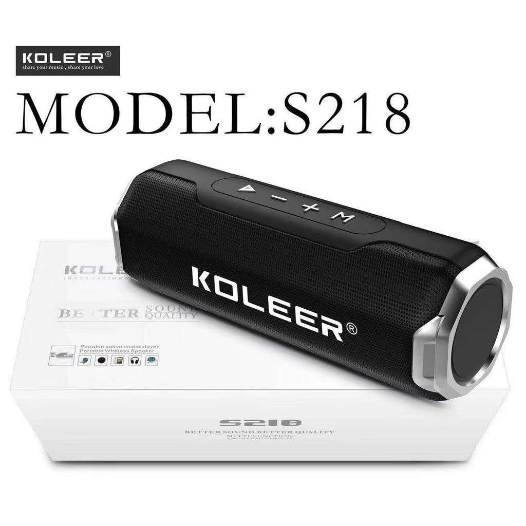 Bluetooth Speaker รุ่นKoleer S218 ลำโพงไร้สาย Bluetooth 5.0 แบบพกพา TF USB ของแท้100%