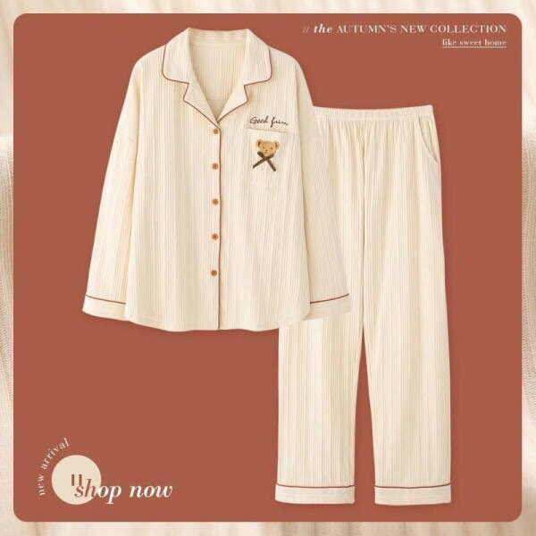 ชุด PIJAMA สําหรับผู้หญิงผ้าฝ้ายจีนโดยเฉพาะในเกาหลี