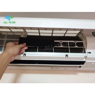 แผ่นฟอกอากาศสำหรับแอร์บ้าน แผ่นดักจับสิ่งแปลกปลอมในอากาศ Air Filter แผ่นกรองอากาศ ฝุ่น และแบคทีเรีย ขนาด 21.5 x 5 ซม.