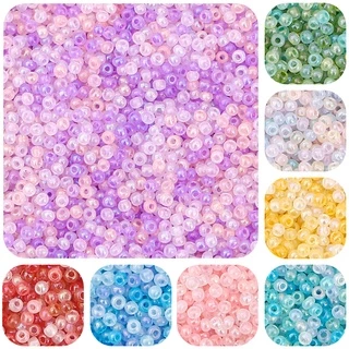 660ชิ้น2มิลลิเมตรหลายสีโฮมเมดครีมที่มีสีสันหลวมแก้วเมล็ดลูกปัดสําหรับเครื่องประดับ ทําเอง ทําสร้อยข้อมือต่างหู