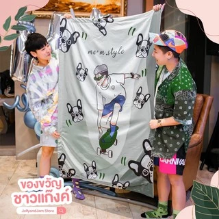 JELLYANDJAM ผ้าห่ม คู่รักพิมพ์ลาย - งานวาดลายเส้น ออกแบบเองได้ เนื้อนุ่มสบายผิว