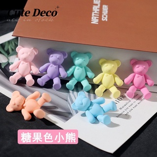 【 Cute Deco 】การ์ตูนหมีน่ารัก (7 สี) หมีสีฟ้า / หมีสีเขียว / หมีสีแดงกุหลาบ จี้กระดุม Crocs / Jibbitz น่ารัก Croc รองเท้า DIY / วัสดุเรซิน Charm สําหรับ DIY